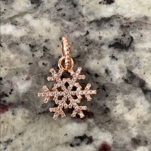 Sparkling Snowflake Pandora Rose Pendant